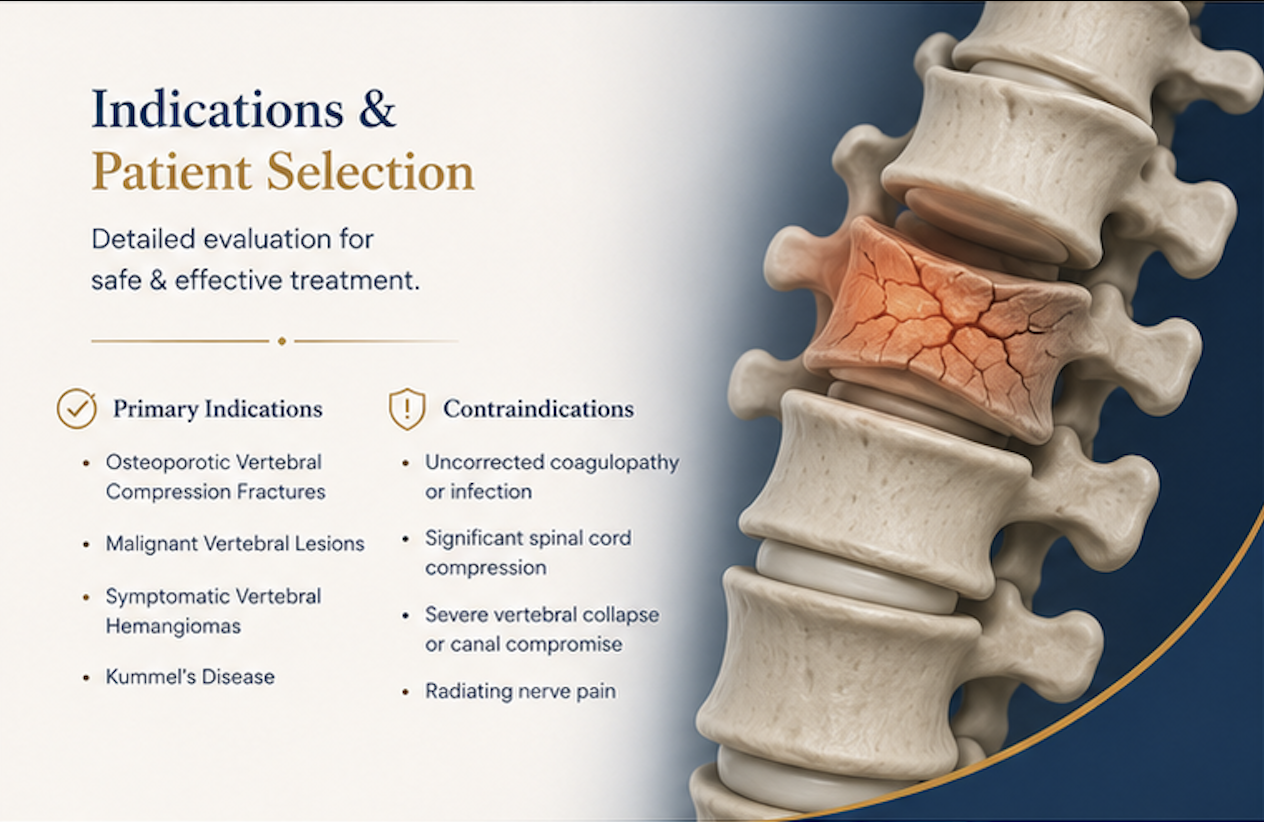 Technical treatment procedure for percutaneous vertebroplasty in Jaipur
